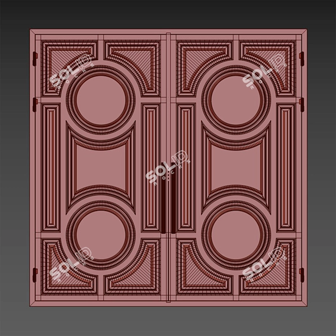 Sleek Black Loft Gate Design 3D model image 6