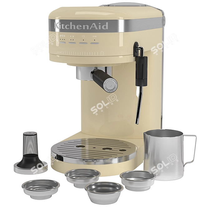 Sleek Espresso Machine Design 3D model image 3