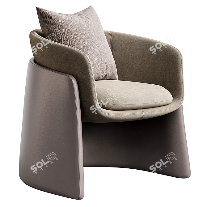 Versatile Seba Lounge Armchair 3D model image 1