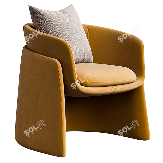 Versatile Seba Lounge Armchair 3D model image 2