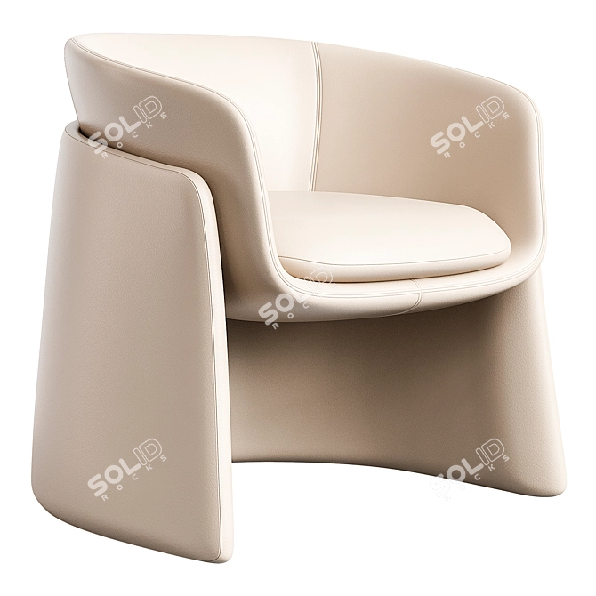 Versatile Seba Lounge Armchair 3D model image 3