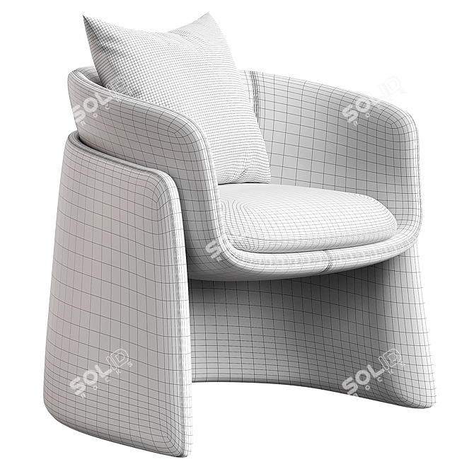 Versatile Seba Lounge Armchair 3D model image 4