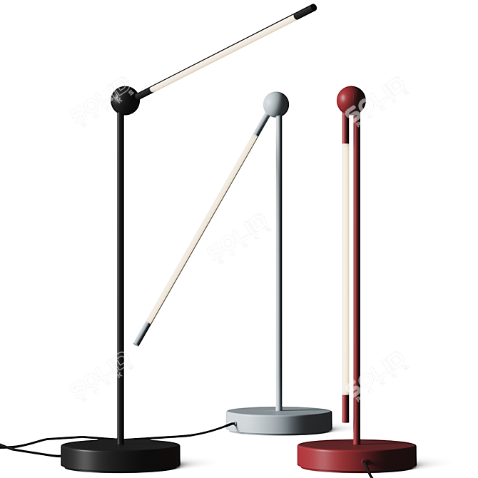 Adjustable Modern Table Lamp 3D model image 1