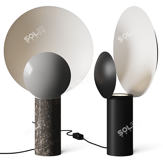 Cache DFTP Marble Table Lamp 3D model image 1