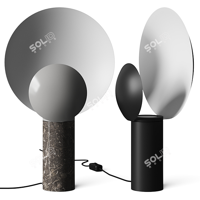 Cache DFTP Marble Table Lamp 3D model image 2