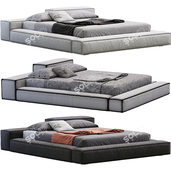 Modern Extra Wall Bed Furniture 3D model image 3