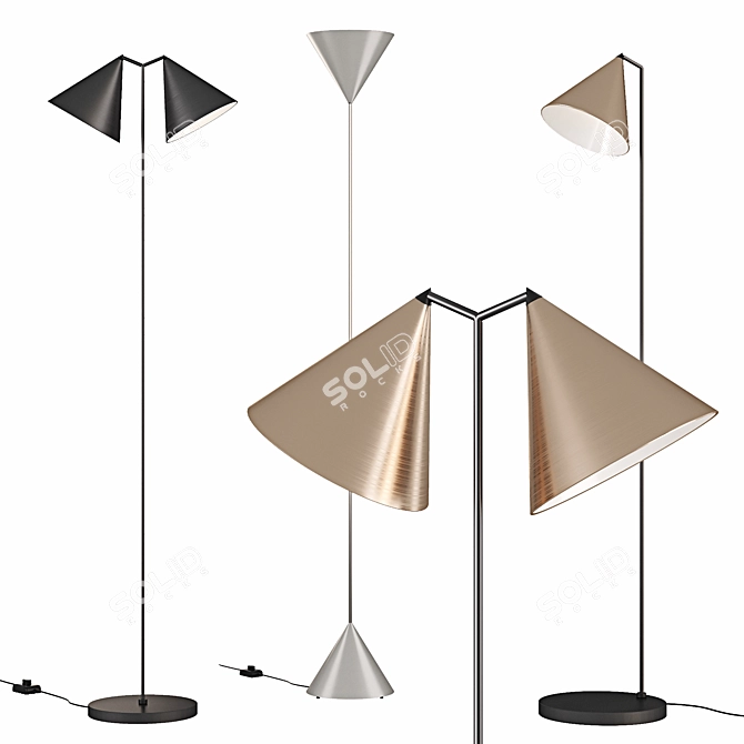 Moke Metal Reading Lamp 3D model image 1