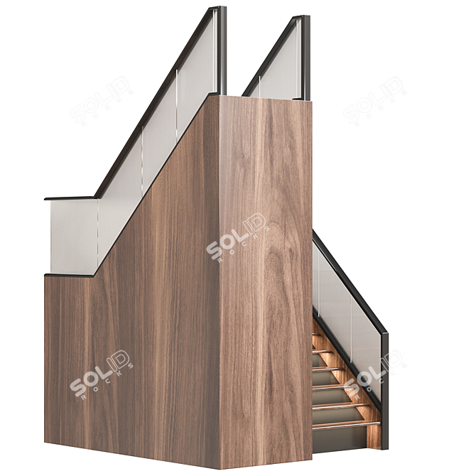 Contemporary Stair 03 by PolyMaster 3D model image 2