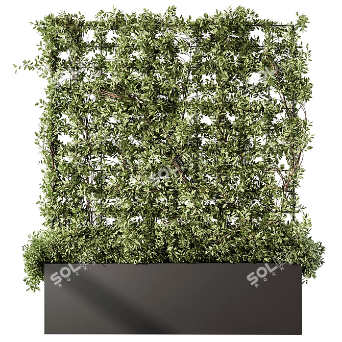 Garden Pergola with Plants 3D model image 1