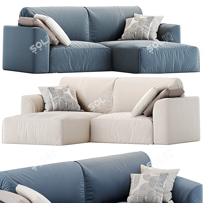 Bayvin Corner Sofa Set 3D model image 1