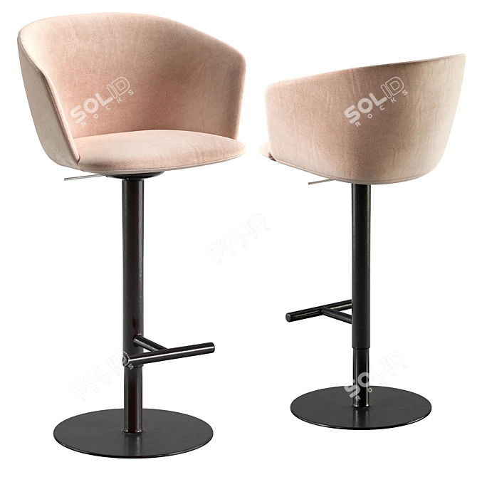 Modern Bar Chair Glove S471 3D model image 1