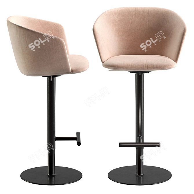 Modern Bar Chair Glove S471 3D model image 2