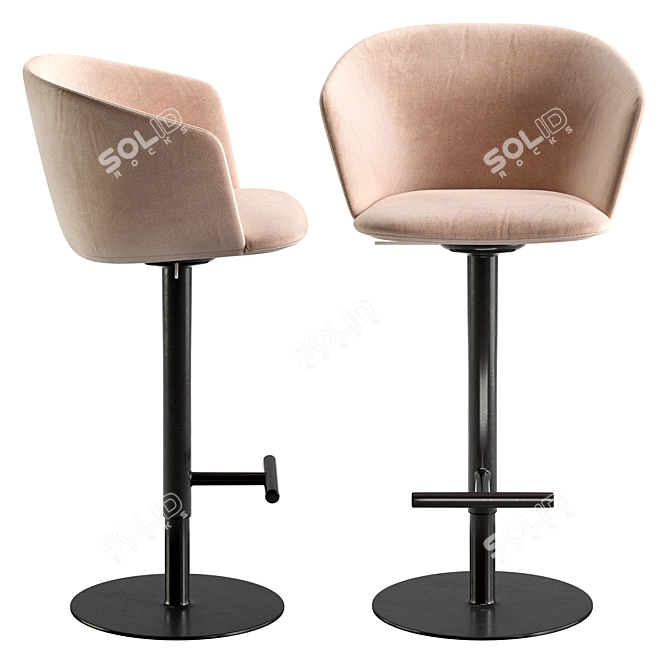 Modern Bar Chair Glove S471 3D model image 8