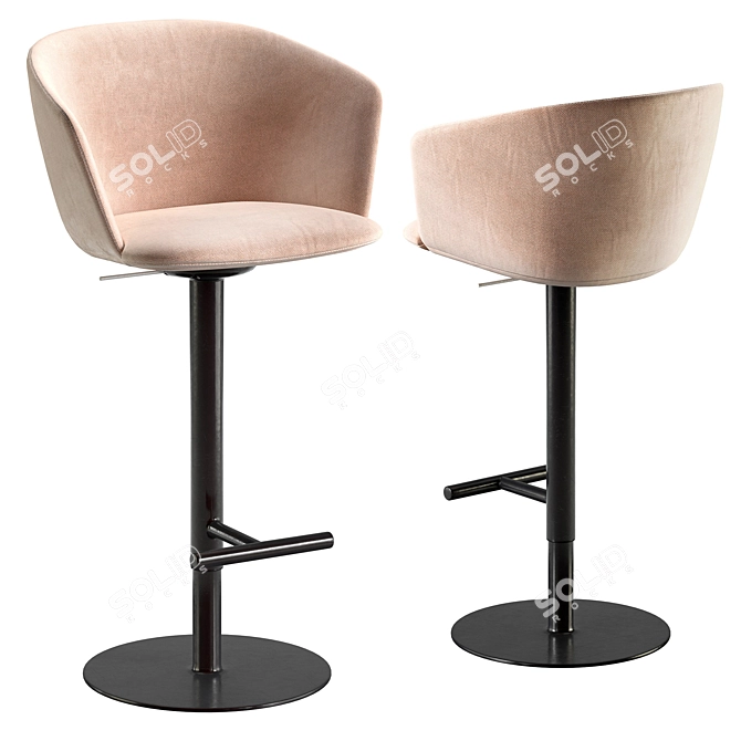 Modern Bar Chair Glove S471 3D model image 14