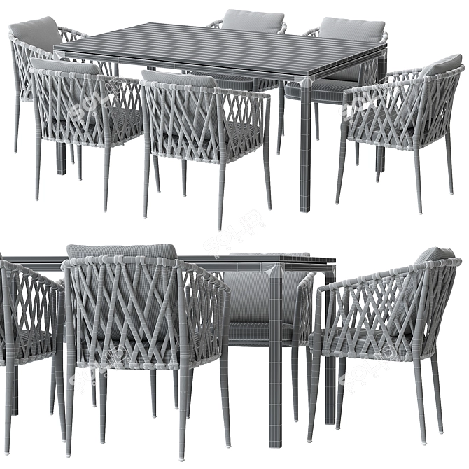 Elegant Outdoor Seating: Erica Chair 3D model image 3