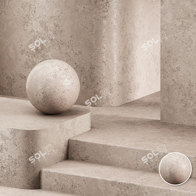 High-Quality Concrete Plaster Materials 3D model image 2