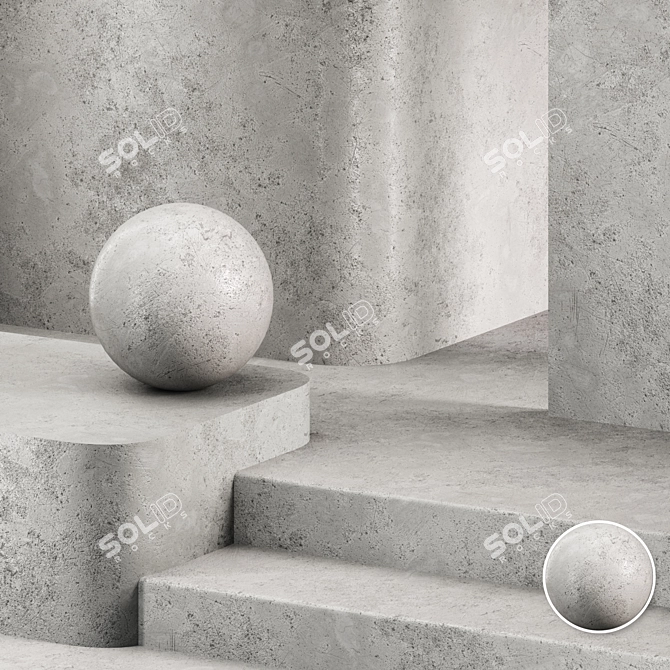 High-Quality Concrete Plaster Materials 3D model image 3