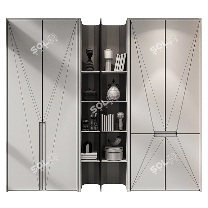 Contemporary Decor Cabinet GHS-2439 3D model image 2