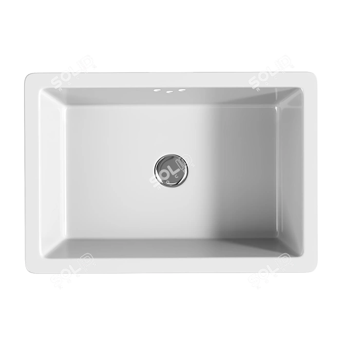 Luxury Kathryn Rectangular Bathroom Sink 3D model image 2