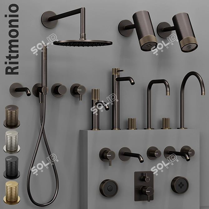 Ritmonio DIAMETRO35 Faucet Set Unique 3D model image 1