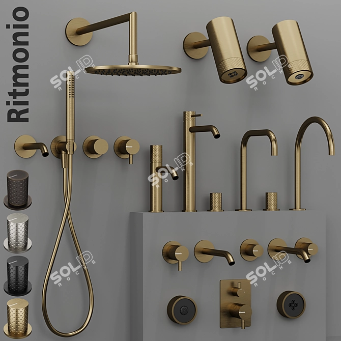 Ritmonio DIAMETRO35 Faucet Set Unique 3D model image 4