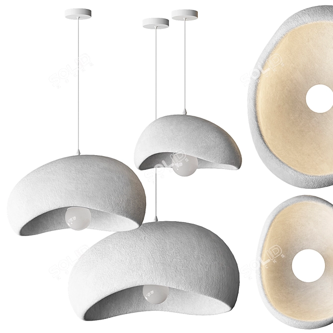 Rustic Elegance Pendant Lamp 3D model image 2