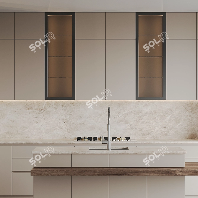 Sleek Kitchen 3D Models Set 3D model image 6