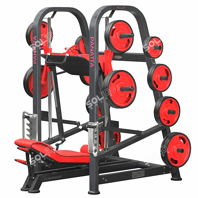 Advanced Vertical Leg Press Machine 3D model image 1