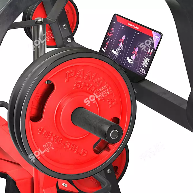 Advanced Vertical Leg Press Machine 3D model image 4