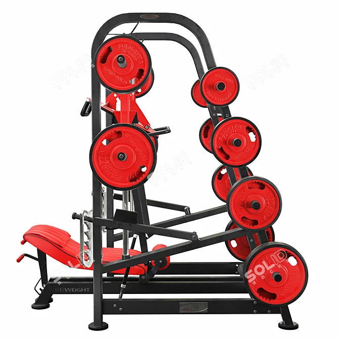 Advanced Vertical Leg Press Machine 3D model image 5