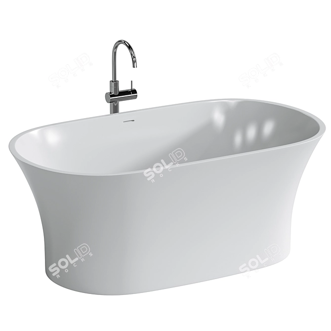 Modern Freestanding Bathtub with XForm 3D model image 1