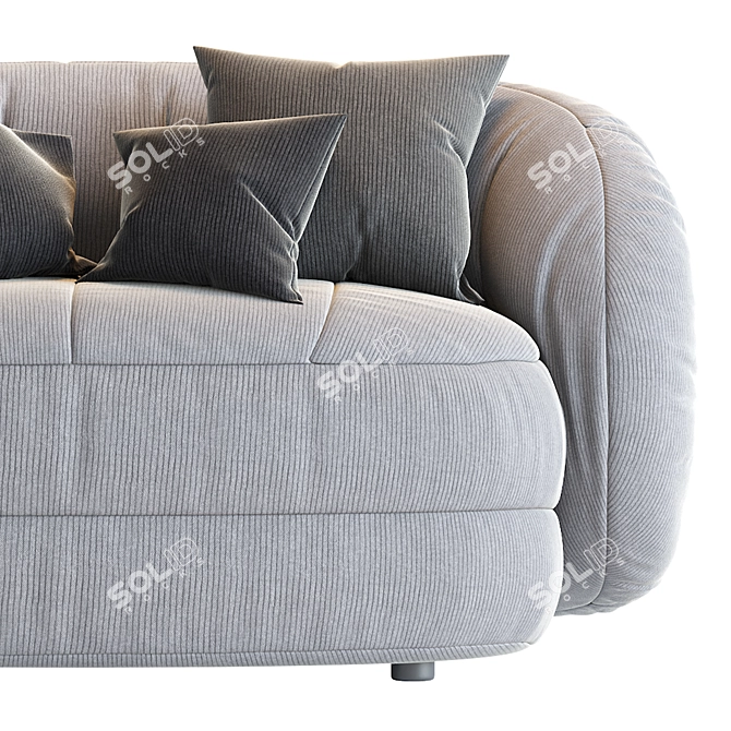 Plush 2016 Sofa in Coral 3D model image 5