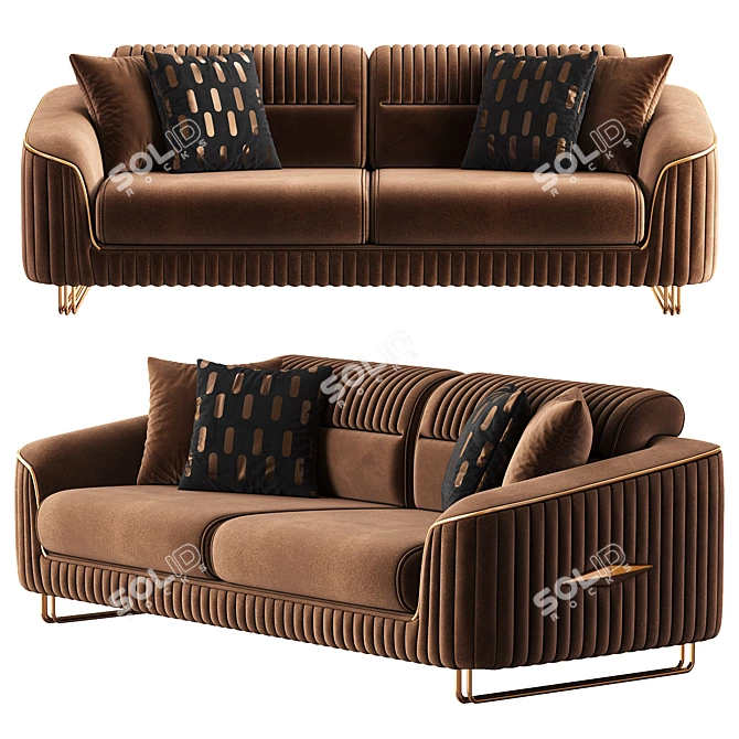 Modern Magnum Sofa Set 3D model image 2