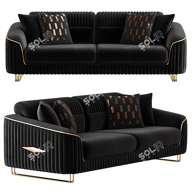 Modern Magnum Sofa Set 3D model image 3