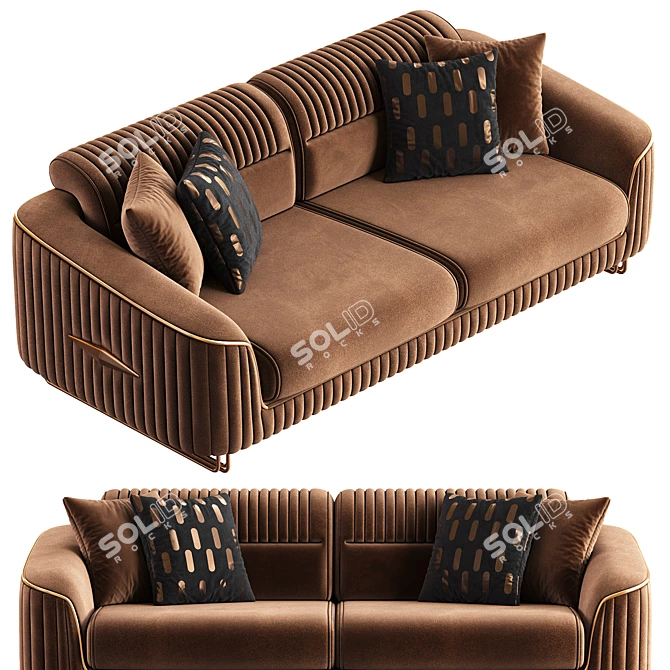 Modern Magnum Sofa Set 3D model image 5