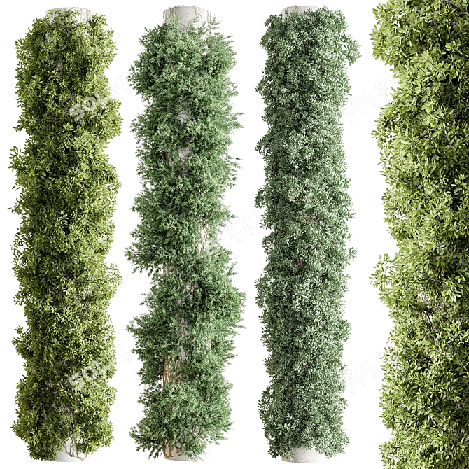 Vertical Garden Wall Decor Stand 3D model image 1