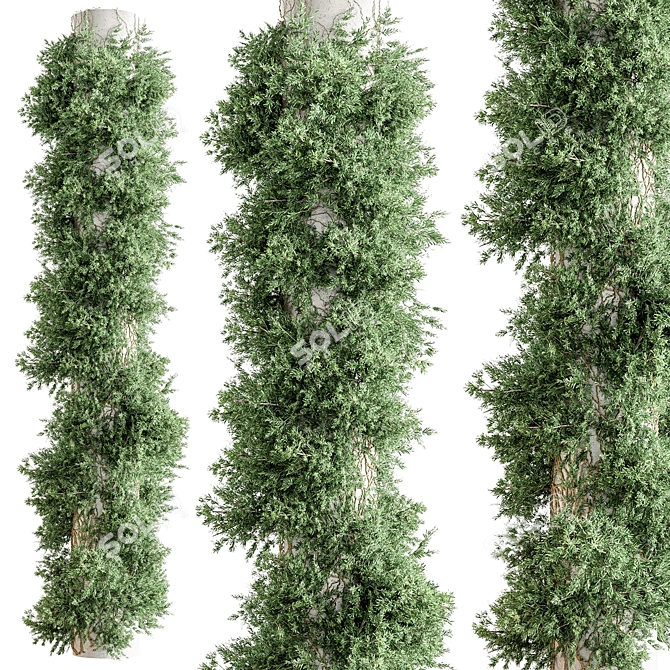 Vertical Garden Wall Decor Stand 3D model image 3