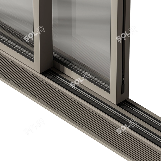 Metal Sliding Windows Set 29 3D model image 3