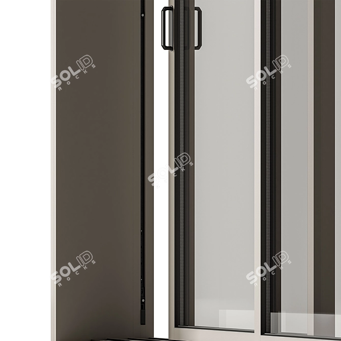 Metal Sliding Windows Set 29 3D model image 5