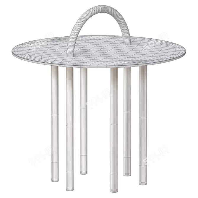 Modern Designer OBIQUO Table Collection 3D model image 2
