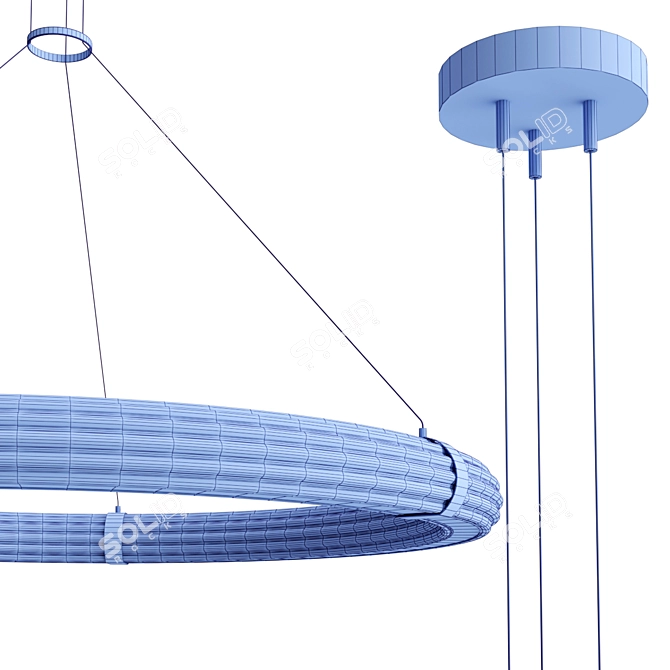 Elli Antique Gold Pendant Light 3D model image 3