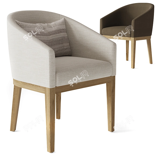 Restoration Hardware Morgan Dining Chair 3D model image 1