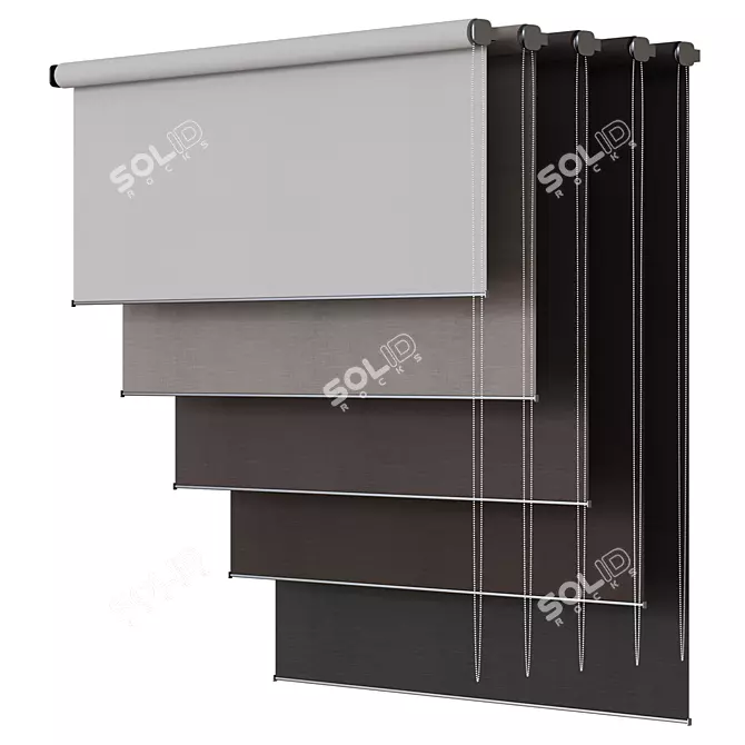 Customizable Roller Shades | Set 3D model image 1