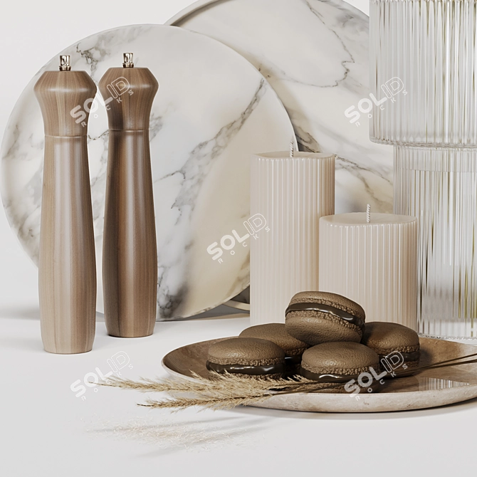 Premium Kitchen Tableware Collection 3D model image 2