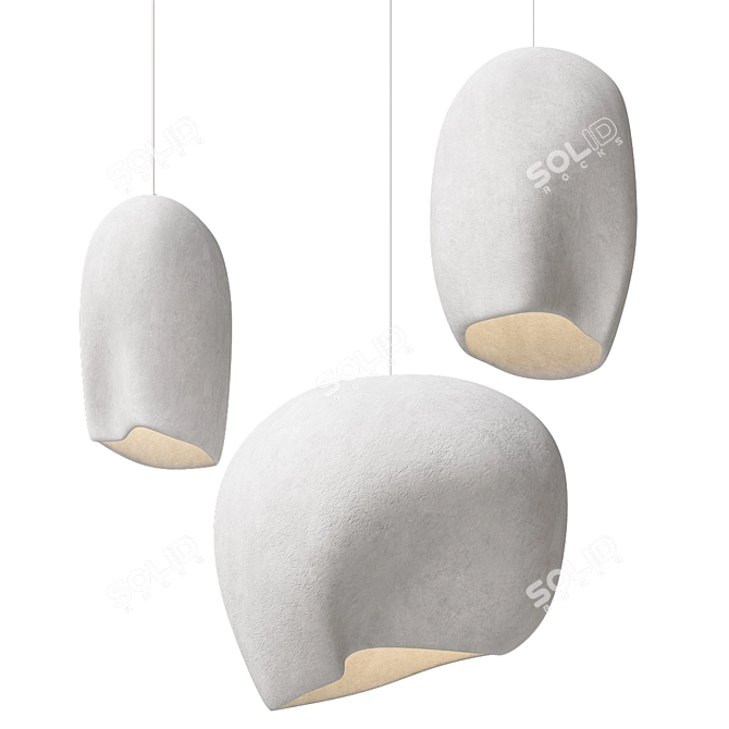 Modern Minimalist UNAI Pendant Light 3D model image 1