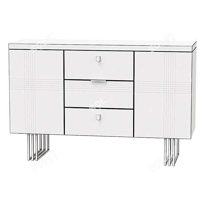 Stylish Carlino Chest of Drawers 3D model image 2