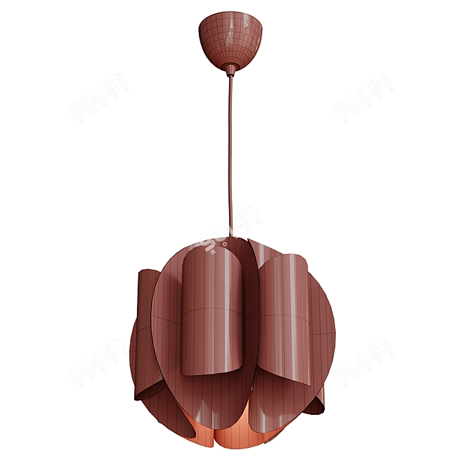 Modern White Pendant Lamp Fixture 3D model image 1