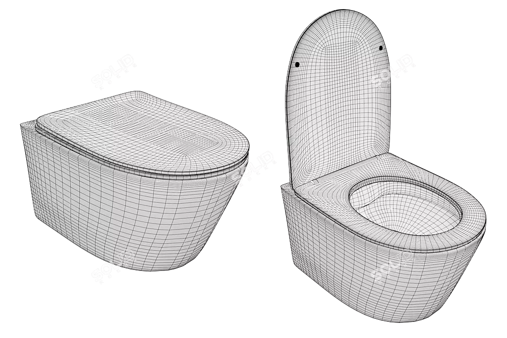 Elegance Flush Toilet Forli 3D model image 5