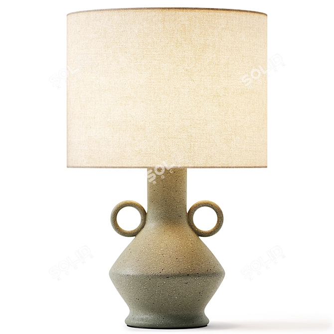 Sleek Ceramic Table Lamp 3D model image 1