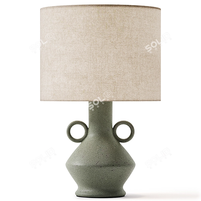 Sleek Ceramic Table Lamp 3D model image 2